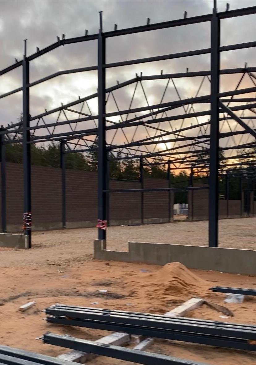 Noliktavas ēkas ražošana un montāža